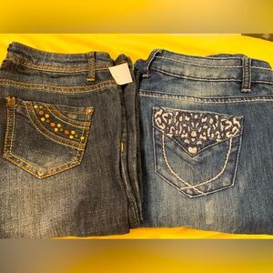 Two pair of stylish jeans!